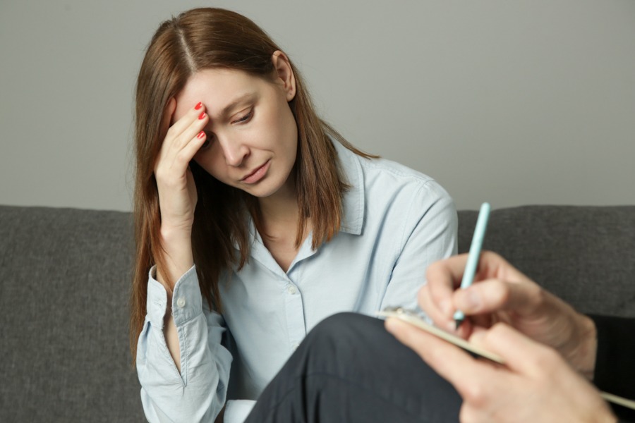 woman getting treatment for drug